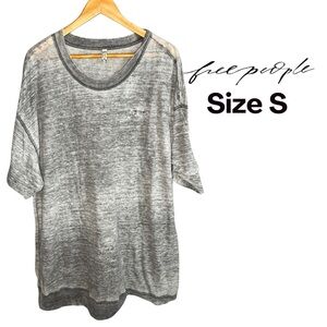 Free People Intimately Women’s Nightshirt Grey Lightweight Good Vibes Size S EUC